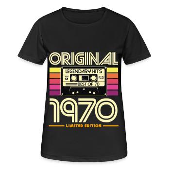Original 1970 Retro Hits Cassette - T-shirt respirant Femme - noir - Devant - AI Model Female 172 light (172cm)