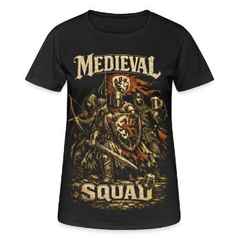 Festival Médiéval Marché Médiéval Escouade Médiévale - T-shirt respirant Femme - noir - Devant - AI Model Female 172 light (172cm)