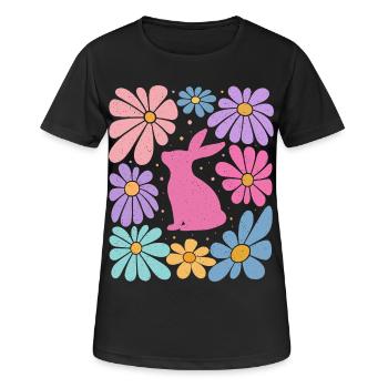 Ostern  - Frauen T-Shirt atmungsaktiv - Schwarz - Vorne - AI Model Female 172 light (172cm)