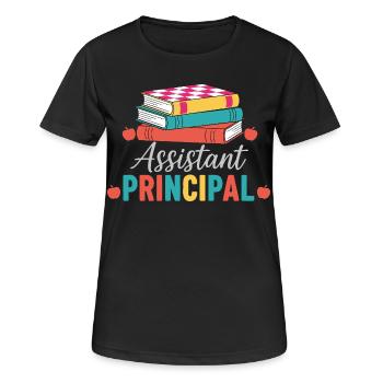 Directeur adjoint Principal adjoint Livres - T-shirt respirant Femme - noir - Devant - AI Model Female 172 light (172cm)