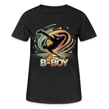 B-Boy Breakdance Hip Hop Danse Streetstyle - T-shirt respirant Femme - noir - Devant - AI Model Female 172 light (172cm)