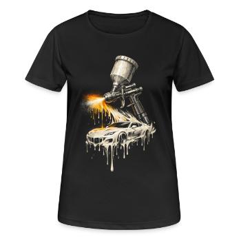 Vehicle Painter Car Painter Painter - Women's Breathable T-Shirt - black - Front - AI Model Female 172 light (172cm)