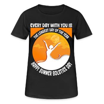 Litha Pagan: Sommersonnenwende, Mittsommer, Mittsommer, Mittsommer. - Frauen T-Shirt atmungsaktiv - Schwarz - Vorne - AI Model Female 172 light (172cm)