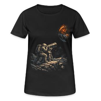 Astronome en astronomie - T-shirt respirant Femme - noir - Devant - AI Model Female 172 light (172cm)