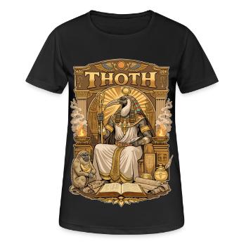 Thron von THOTH - Frauen T-Shirt atmungsaktiv - Schwarz - Vorne - AI Model Female 172 light (172cm)