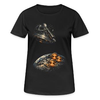 Astronome en astronomie - T-shirt respirant Femme - noir - Devant - AI Model Female 172 light (172cm)