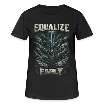 Apnée libre Égalisation précoce - T-shirt respirant Femme - noir - Devant - AI Model Female 172 light (172cm)