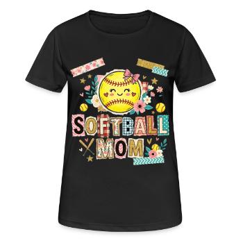 Lösegeldbrief Softball-Mama Mutter - Frauen T-Shirt atmungsaktiv - Schwarz - Vorne - AI Model Female 172 light (172cm)
