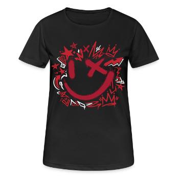 Graffiti Street Art Urban Style - Frauen T-Shirt atmungsaktiv - Schwarz - Vorne - AI Model Female 172 light (172cm)