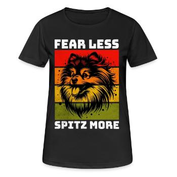 German Spitz Spitz Zwergspitz - Frauen T-Shirt atmungsaktiv - Schwarz - Vorne - AI Model Female 172 light (172cm)