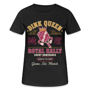 Pickleball Dink Queen Funny Player Love Pickleball - Women's Breathable T-Shirt - black - Front - AI Model Female 172 light (172cm)