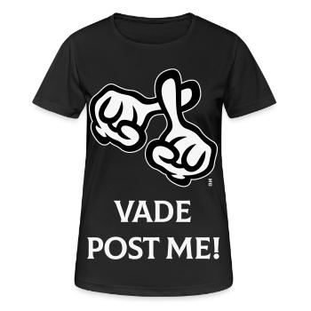 Vade Post Me! (Kreuz / Bibel / Religion / NEG 2C) - Frauen T-Shirt atmungsaktiv - Schwarz - Vorne - AI Model Female 172 light (172cm)