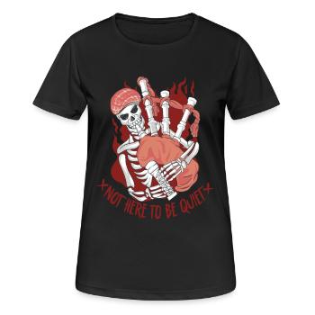 Bagpipes Bagpipers Not Here To Be Quiet - Women's Breathable T-Shirt - black - Front - AI Model Female 172 light (172cm)