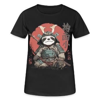 Sloth Samurai Armor - Women's Breathable T-Shirt - black - Front - AI Model Female 172 light (172cm)
