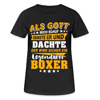 Boxer Boxen - Frauen T-Shirt atmungsaktiv - Schwarz - Vorne - AI Model Female 172 light (172cm)