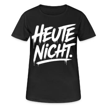 Police de graffiti de la nuit aujourd’hui - T-shirt respirant Femme - noir - Devant - AI Model Female 172 light (172cm)