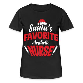 Esthétique d’infirmière esthétique en dermatologie Botox - T-shirt respirant Femme - noir - Devant - AI Model Female 172 light (172cm)