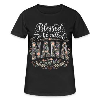 Sie nannte Nana Muttertags-Oma - Frauen T-Shirt atmungsaktiv - Schwarz - Vorne - AI Model Female 172 light (172cm)