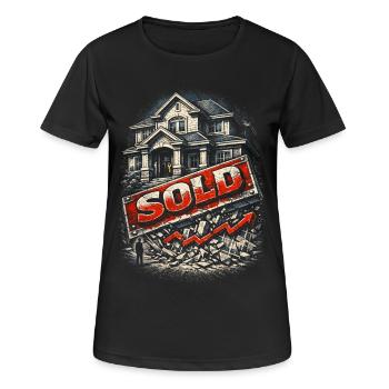 Immobilienmakler Makler - Frauen T-Shirt atmungsaktiv - Schwarz - Vorne - AI Model Female 172 light (172cm)