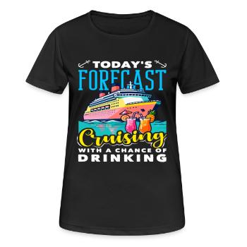 Prédiction : Probabilité de consommation d’alcool en croisière - T-shirt respirant Femme - noir - Devant - AI Model Female 172 light (172cm)