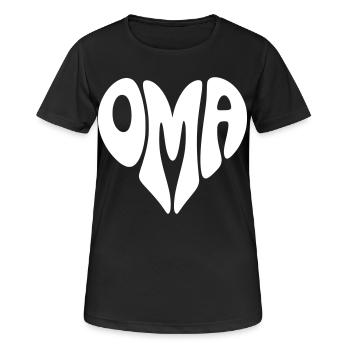 Granny Heart - Women's Breathable T-Shirt - black - Front - AI Model Female 172 light (172cm)