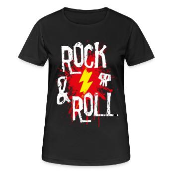 Rock and roll - T-shirt respirant Femme - noir - Devant - AI Model Female 172 light (172cm)