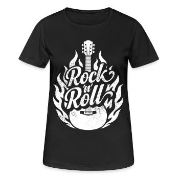 Rock and roll - T-shirt respirant Femme - noir - Devant - AI Model Female 172 light (172cm)