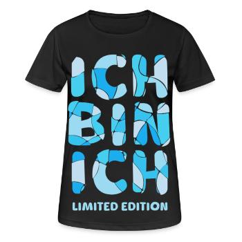 ICH BIN ICH - Limited Edition - Frauen T-Shirt atmungsaktiv - Schwarz - Vorne - AI Model Female 172 light (172cm)