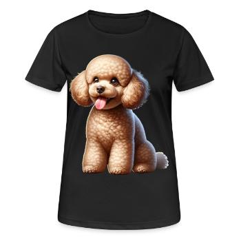 Caniche - T-shirt respirant Femme - noir - Devant - AI Model Female 172 light (172cm)