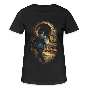 Immobilienmakler Makler - Frauen T-Shirt atmungsaktiv - Schwarz - Vorne - AI Model Female 172 light (172cm)