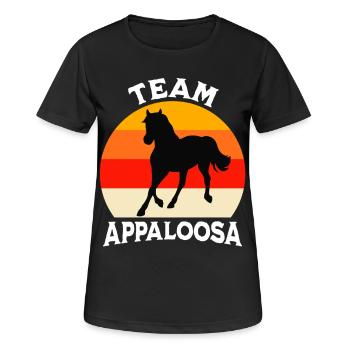 Team Appaloosa - Frauen T-Shirt atmungsaktiv - Schwarz - Vorne - AI Model Female 172 light (172cm)