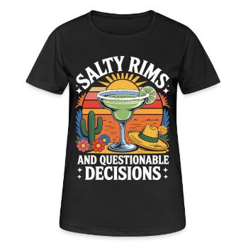 Margarita Salty Rims - Sommer Cocktail Shirt - Frauen T-Shirt atmungsaktiv - Schwarz - Vorne - AI Model Female 172 light (172cm)