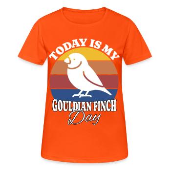 Gouldamadine Gouldian Finch - Frauen T-Shirt atmungsaktiv - Neonorange - Vorne - AI Model Female 172 dark (172cm)