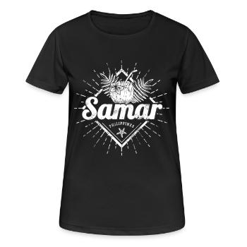 Samar Philippines Island Filipino Visayas Souvenir - Women's Breathable T-Shirt - black - Front - AI Model Female 172 light (172cm)
