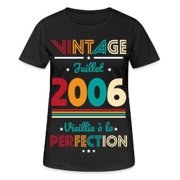20 Years Anniversary - Vintage - July 2006 - Women's Breathable T-Shirt - black - Front - AI Model Female 172 light (172cm)
