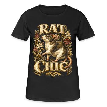 Color Rat Fancy Rat House Rat Chic - T-shirt respirant Femme - noir - Devant - AI Model Female 172 light (172cm)