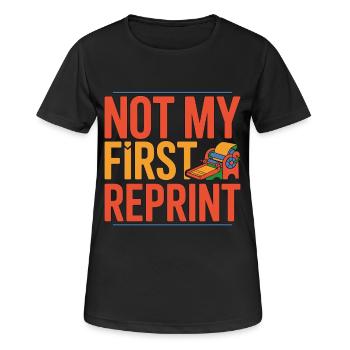 Designer d’impression : pas mon premier expert en impression - T-shirt respirant Femme - noir - Devant - AI Model Female 172 light (172cm)