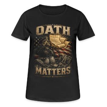 Veterans Day Für Demokraten Oath Matters - Frauen T-Shirt atmungsaktiv - Schwarz - Vorne - AI Model Female 172 light (172cm)