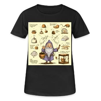 Magicien de cuisine d’alchimie - T-shirt respirant Femme - noir - Devant - AI Model Female 172 light (172cm)