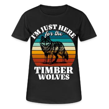 Funny Grey Wolf Sayings - Women's Breathable T-Shirt - black - Front - AI Model Female 172 light (172cm)