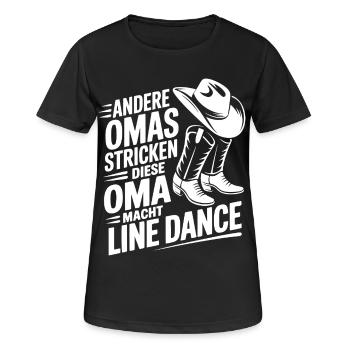 Coole Oma Tanz - Frauen T-Shirt atmungsaktiv - Schwarz - Vorne - AI Model Female 172 light (172cm)