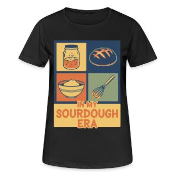 Sauerteigbrot-Backer Meine Sauerteigära - Frauen T-Shirt atmungsaktiv - Schwarz - Vorne - AI Model Female 172 light (172cm)