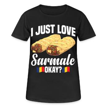  Romanian Sarmale Cuisine Dish Snack Serbian - Women's Breathable T-Shirt - black - Front - AI Model Female 172 light (172cm)