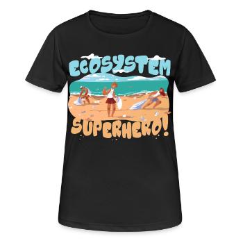 Écologie des écologues - T-shirt respirant Femme - noir - Devant - AI Model Female 172 light (172cm)