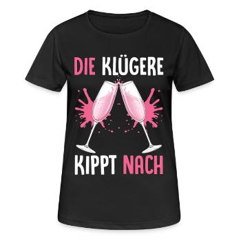 Die Klügere Kippt Nach - Frauen T-Shirt atmungsaktiv - Schwarz - Vorne - AI Model Female 172 light (172cm)