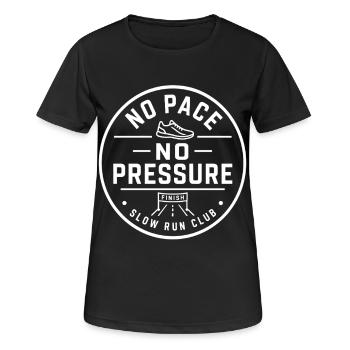 Pas de rythme, pas de pression - T-shirt respirant Femme - noir - Devant - AI Model Female 172 light (172cm)