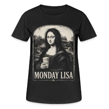 Monday Lisa – Surviving Mondays - Women's Breathable T-Shirt - black - Front - AI Model Female 172 light (172cm)