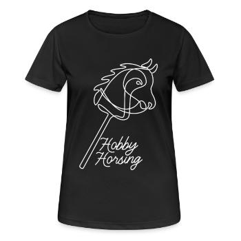 Hobby Horsing | Horse riding | Sports | Gift - Women's Breathable T-Shirt - black - Front - AI Model Female 172 light (172cm)