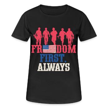 Veterans Day Für Republikaner - Frauen T-Shirt atmungsaktiv - Schwarz - Vorne - AI Model Female 172 light (172cm)