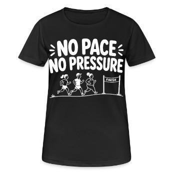 Pas de rythme, pas de pression - T-shirt respirant Femme - noir - Devant - AI Model Female 172 light (172cm)